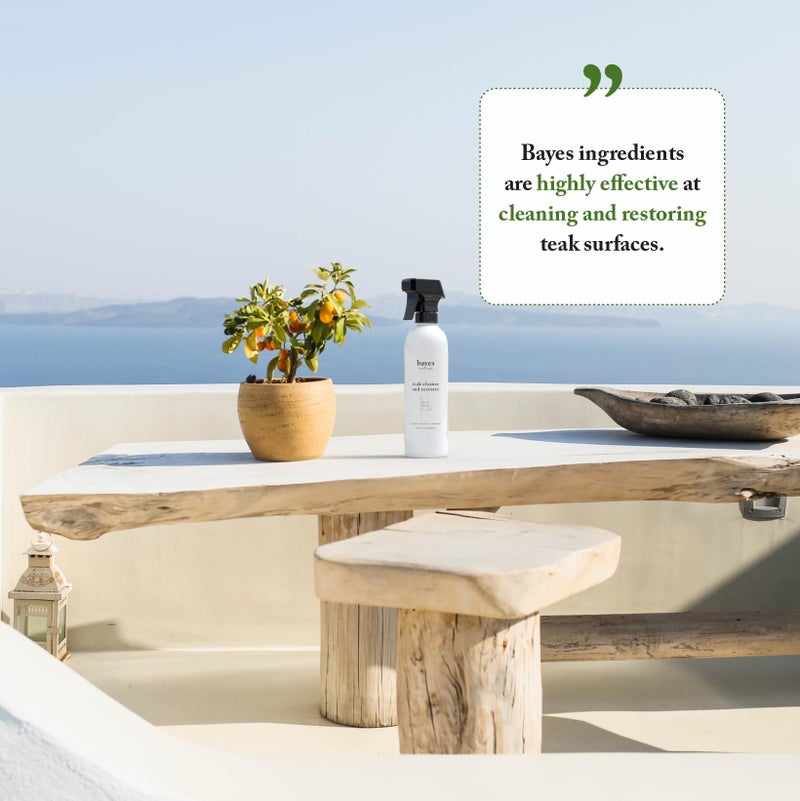 Bayes High Performance Teak Cleaner & Restorer - Cleans, Shines, and Protects - Maintains Fine Teak and Restores Neglected Teak - 16 oz, 2 Pack - Image 2